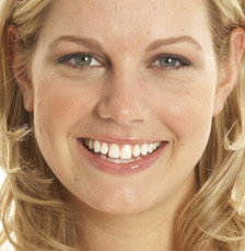 smiling blonde woman